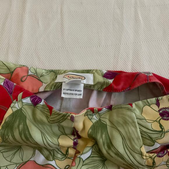 Talbots Floral High Waisted Crop Pants - Picture 7 of 10